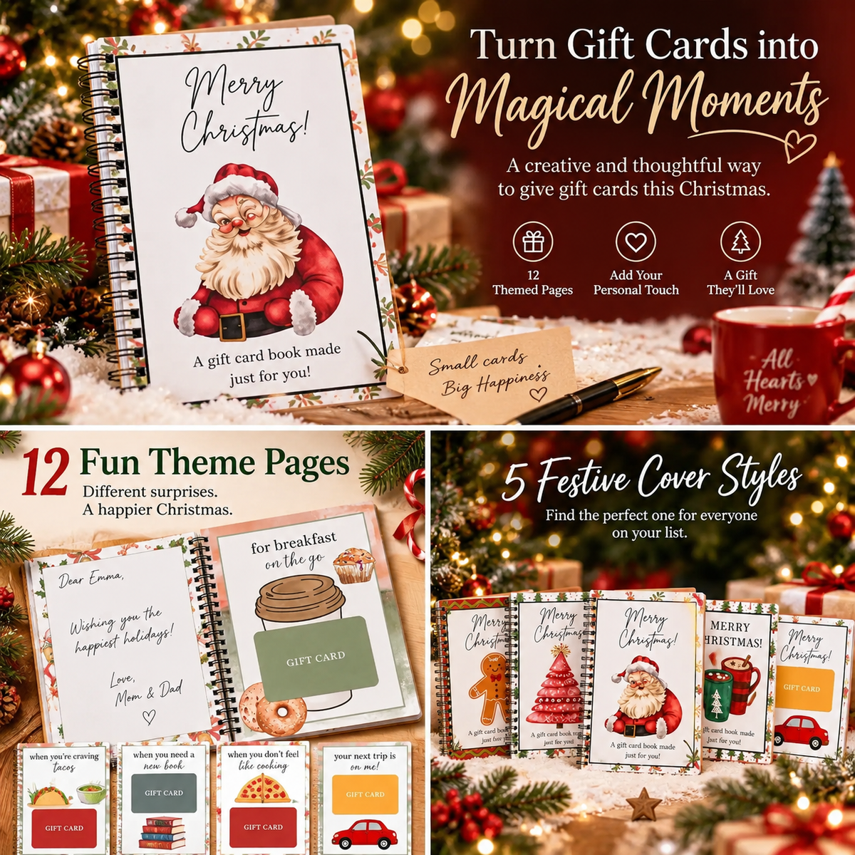 🎄 LAST DAY! Christmas Early Bird Sale — BUY 5 GET 4 FREE | Christmas Gift Card Book 🎁