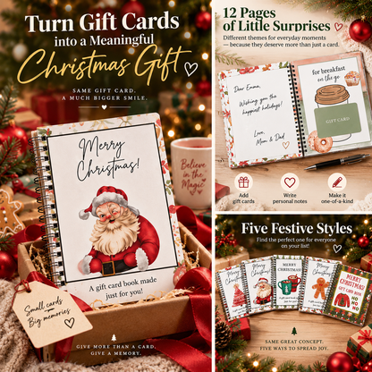 🎄 LAST DAY! Christmas Early Bird Sale — BUY 5 GET 4 FREE | Christmas Gift Card Book 🎁