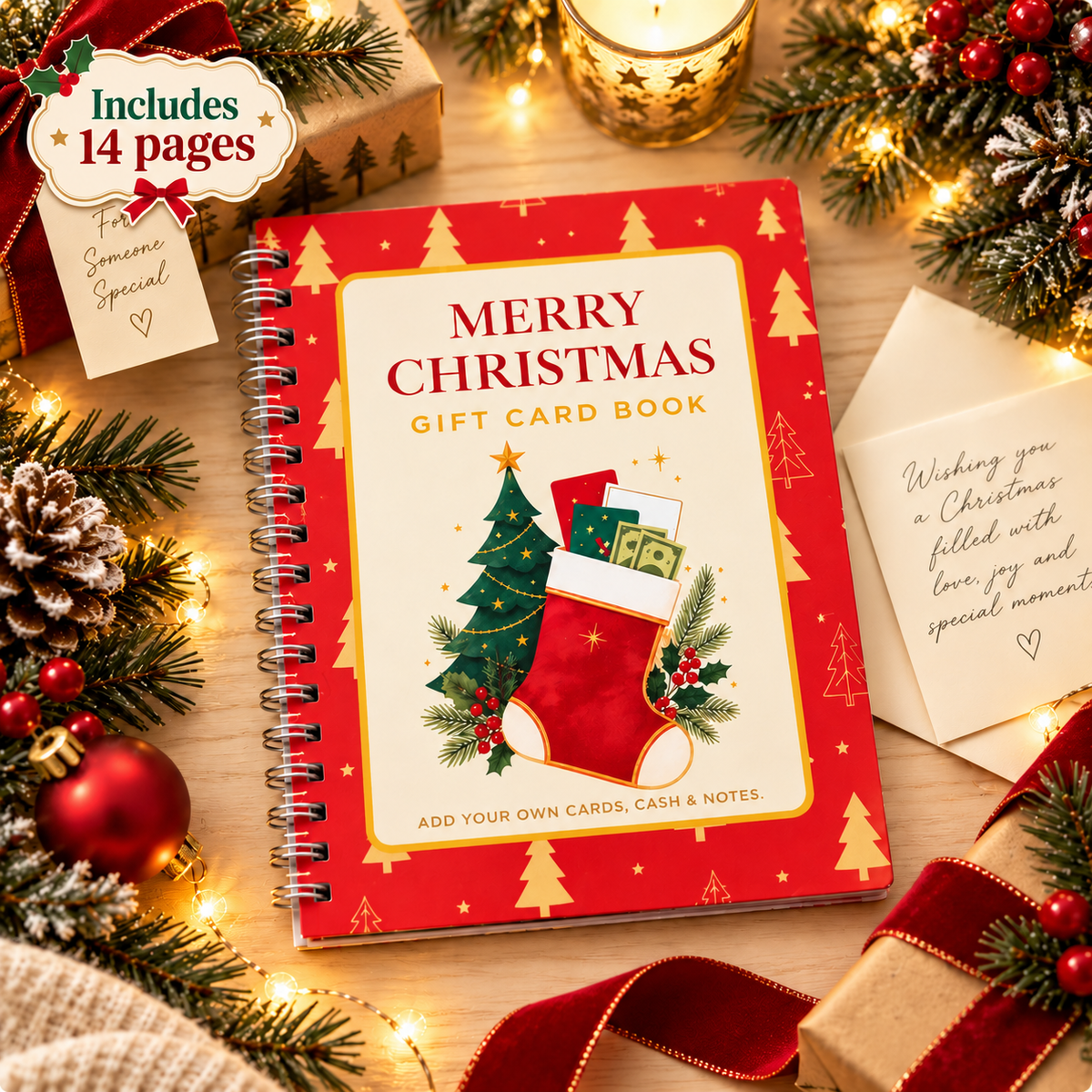 🎄 LAST DAY! Christmas Early Bird Sale — BUY 5 GET 4 FREE | Christmas Gift Card Book 🎁