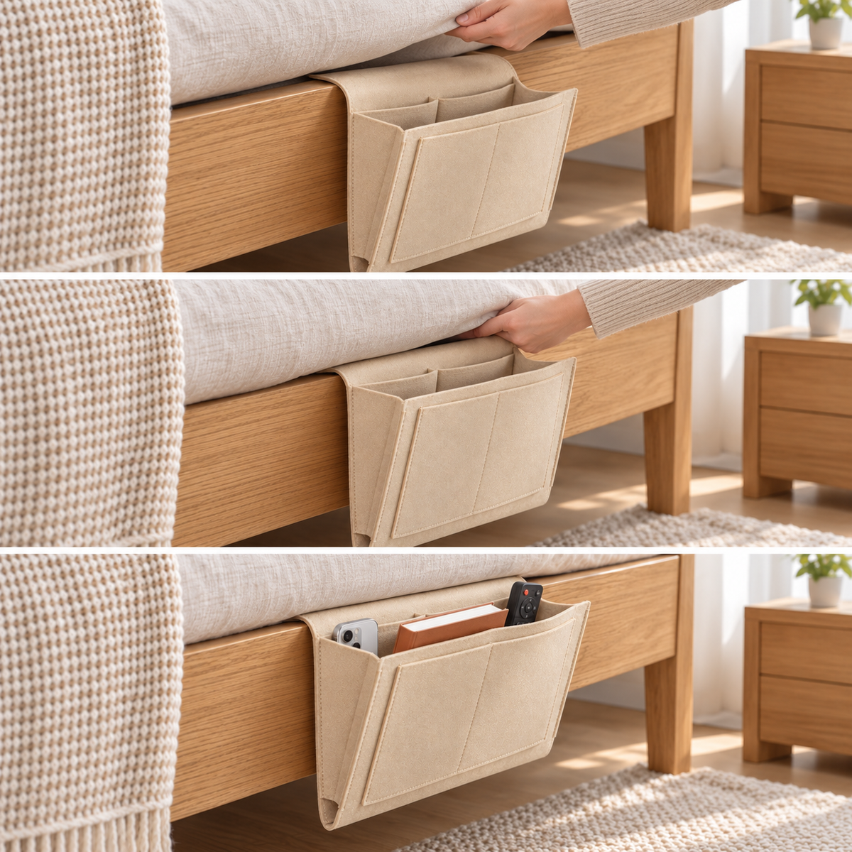 🔥Last Day Sale🔥 Buy 2 Get 1 Free $12.99 Each Bedside Storage Caddy