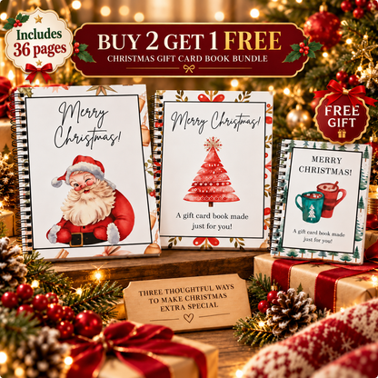 🎄 LAST DAY! Christmas Early Bird Sale — BUY 5 GET 4 FREE | Christmas Gift Card Book 🎁