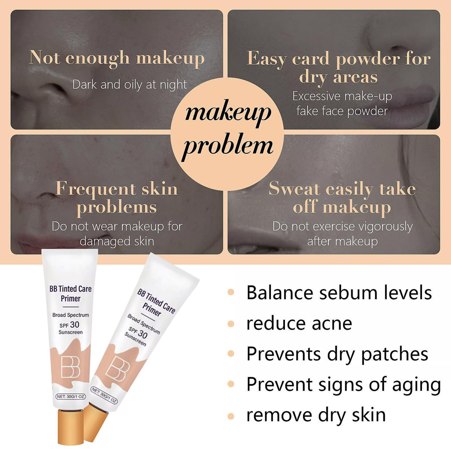 Seurico:✨BB blur tinted moisturizer SPF 30+ - instantly brightens, hydrates & smooths your skin