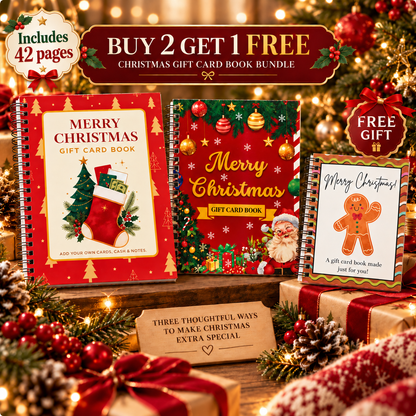 🎄 LAST DAY! Christmas Early Bird Sale — BUY 5 GET 4 FREE | Christmas Gift Card Book 🎁