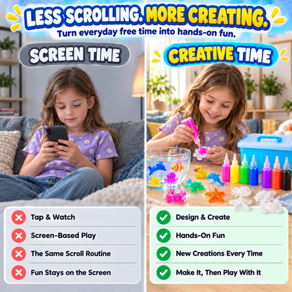 🔥 LAST DAY — UP TO 70% OFF 🔥Magic Water Squishies – DIY 3D Creature-Making Kit | 3+ Years