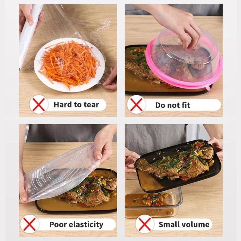🔥 LAST DAY—BUY 3 GET 2 FREE JUST $6.998 PER 100 PCS 🔥 Reusable Elastic Food Covers