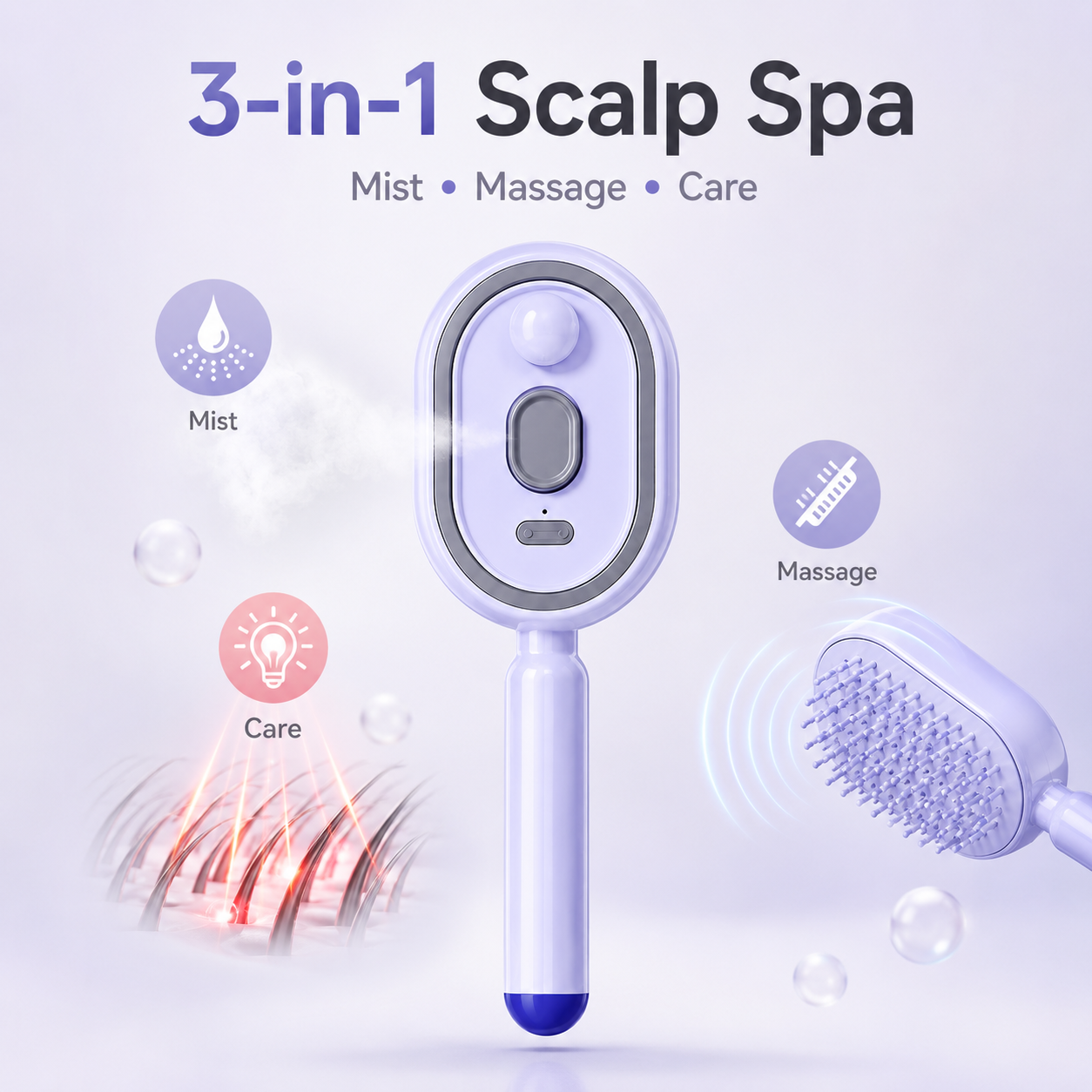 50% OFF 🎁LAST DAY SSALE! Electric Mist-Spraying Massage Cushion Brush