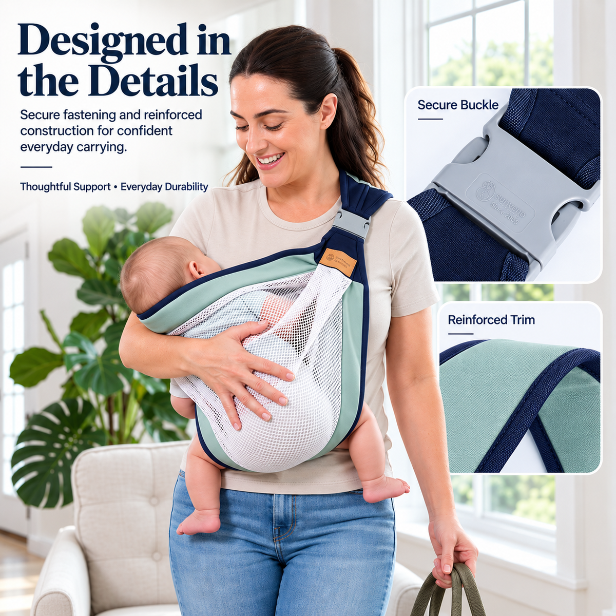 🔥 LAST DAY — BUY 3 & SAVE 70% — JUST $13.33 EACH 🔥 4-in-1 Breathable Baby Carrier for Everyday Comfort