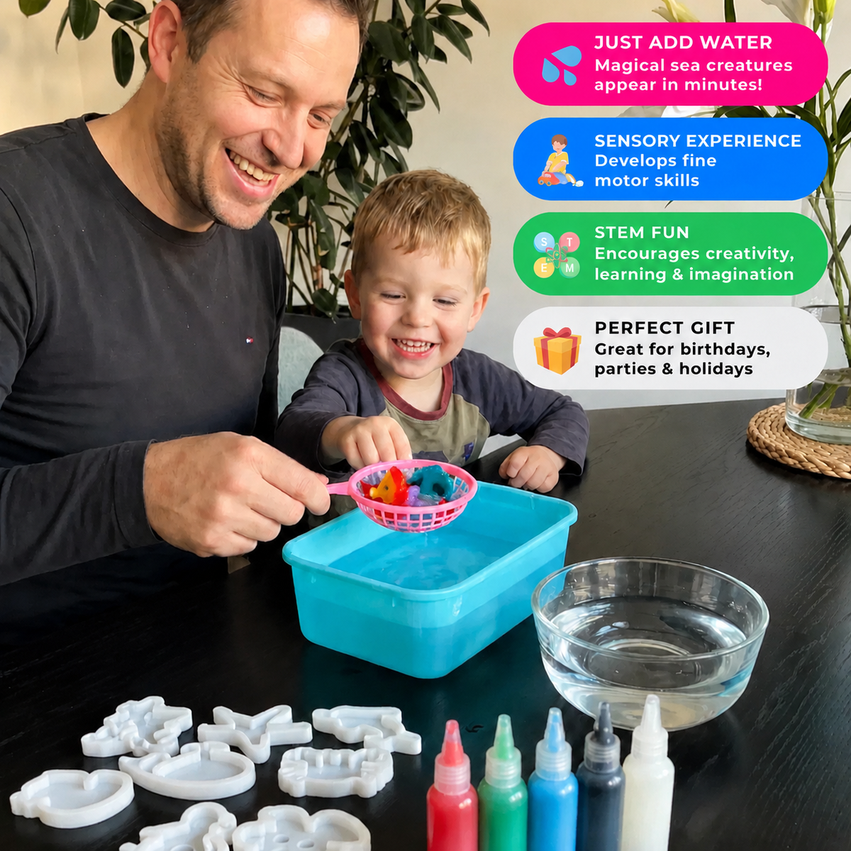 🔥 LAST DAY — UP TO 70% OFF 🔥Magic Water Squishies – DIY 3D Creature-Making Kit | 3+ Years