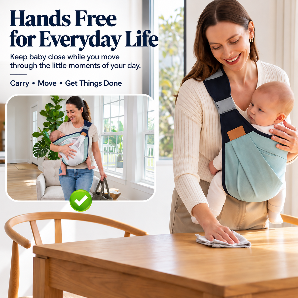 🔥 LAST DAY — BUY 3 & SAVE 70% — JUST $13.33 EACH 🔥 4-in-1 Breathable Baby Carrier for Everyday Comfort
