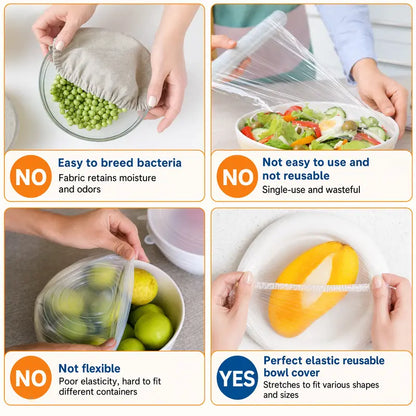 🔥 LAST DAY—BUY 3 GET 2 FREE JUST $6.998 PER 100 PCS 🔥 Reusable Elastic Food Covers