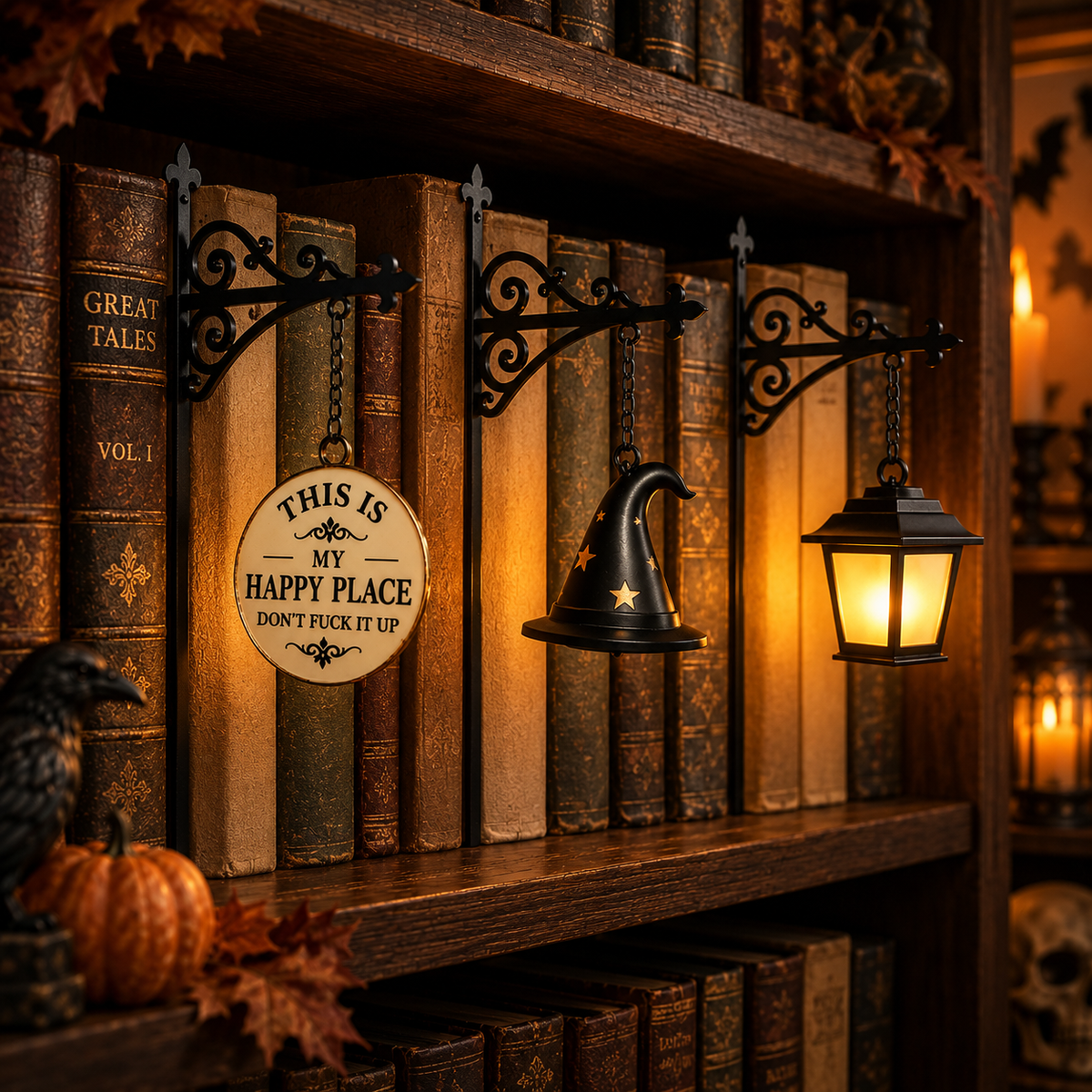🎃 LAST DAY! Halloween Sale — BUY 2 GET 1 FREE | Vintage Bookshelf Lantern 👻