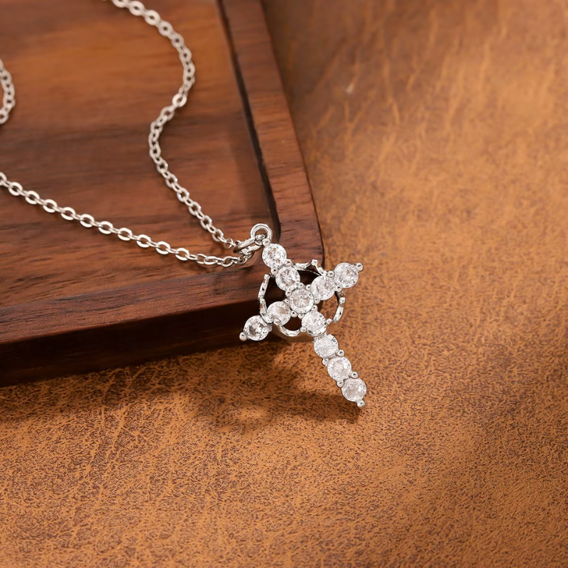 ⏰Cross & Crown Necklace.：Mother’s Day Special Offer🎁