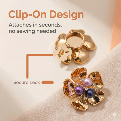 LAST DAY50% OFFSALE!% 🌸Flower Button Covers | No-Sew Shirt Accessories🏵️