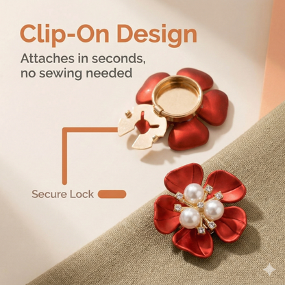 LAST DAY50% OFFSALE!% 🌸Flower Button Covers | No-Sew Shirt Accessories🏵️