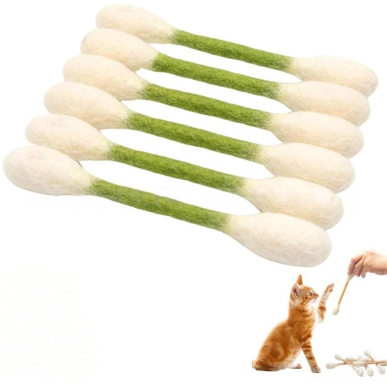 LAST DAY BUY 1 = 6 Pcs🎁 Cotton Swabs Cat Toys with Catnip🐱✨