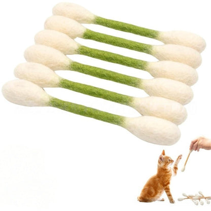 LAST DAY BUY 1 = 6 Pcs🎁 Cotton Swabs Cat Toys with Catnip🐱✨
