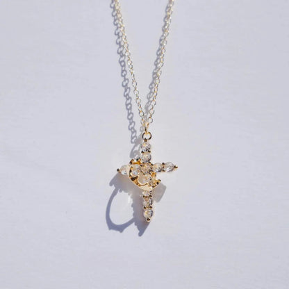 ⏰Cross & Crown Necklace.：Mother’s Day Special Offer🎁
