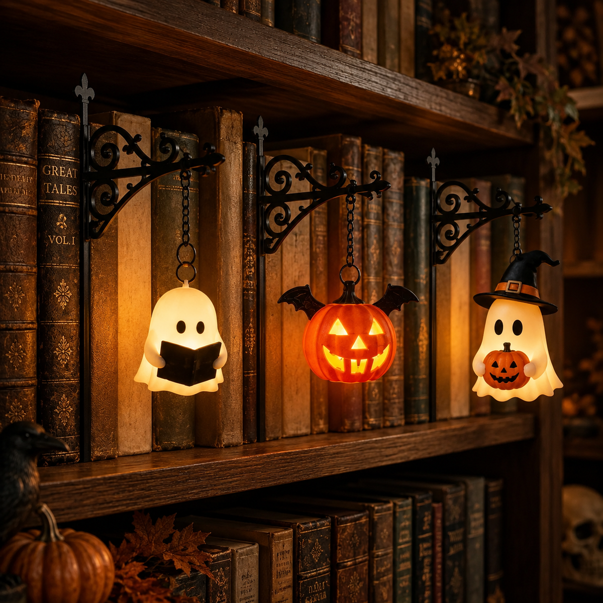 🎃 LAST DAY! Halloween Sale — BUY 2 GET 1 FREE | Vintage Bookshelf Lantern 👻