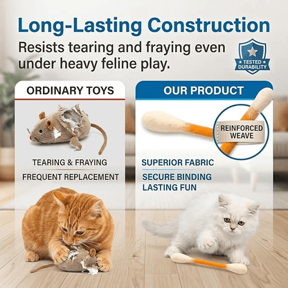 LAST DAY BUY 1 = 6 Pcs🎁 Cotton Swabs Cat Toys with Catnip🐱✨