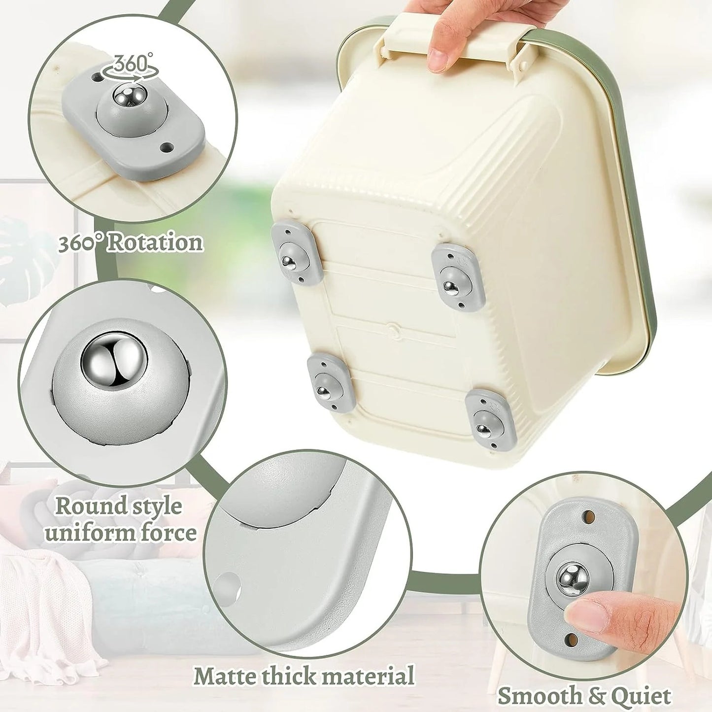 Buy 2 Get 1 Free l Boreless universal wheels🛼✨ Maximum load capacity: 20 pounds "360° Rotation"